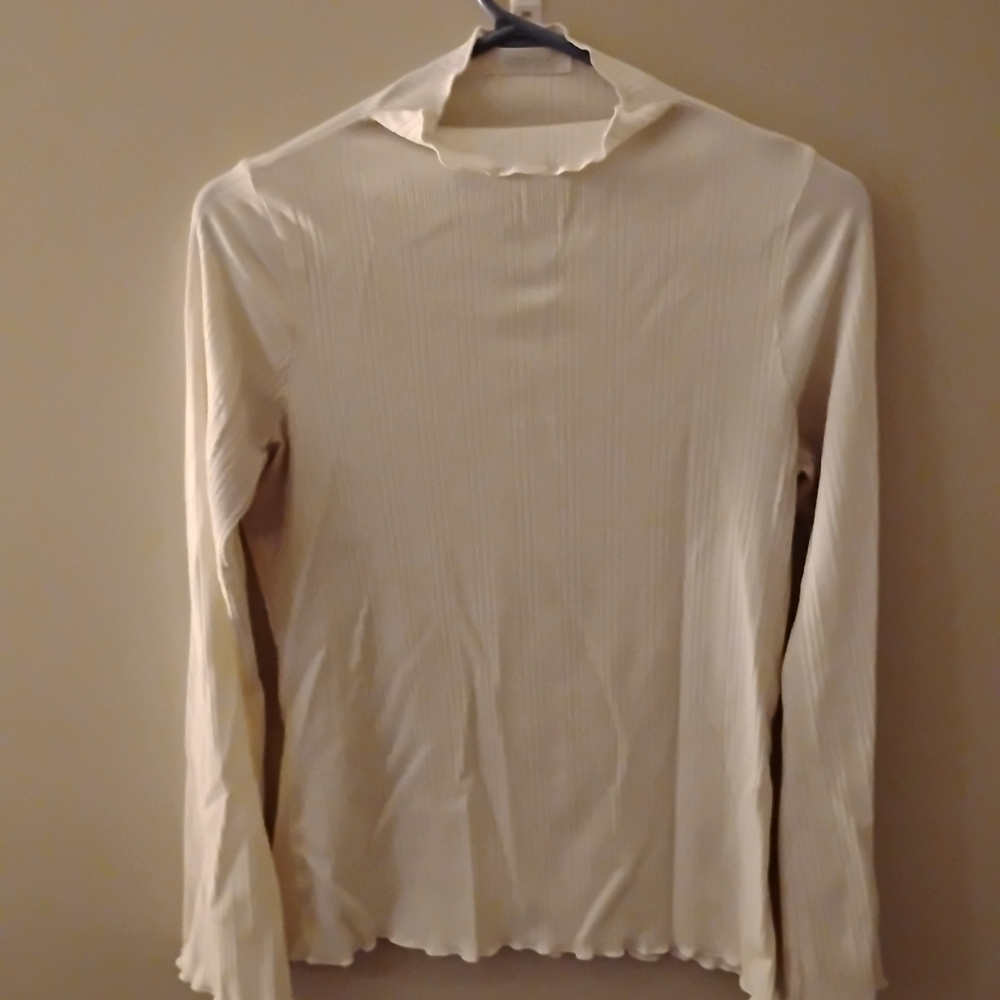 River Island Cream Long Sleeve Blouse